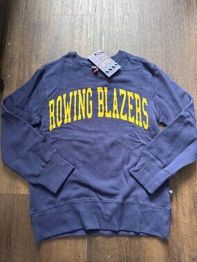Rowing Blazers x Target Varsity Crewneck Sweatshirt NWT Navy Gold Logo XS S M